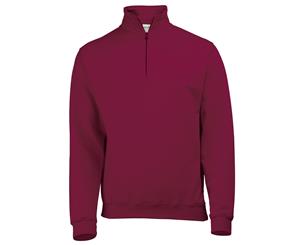 Awdis Mens Plain Sophomore  Zip Sweatshirt (Burgundy) - RW177