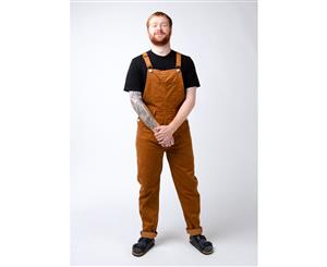 BERTIE Loose Fit Cord Dungarees - Brown