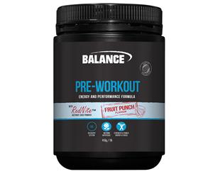 Balance Pre-Workout Fruit Punch 450g