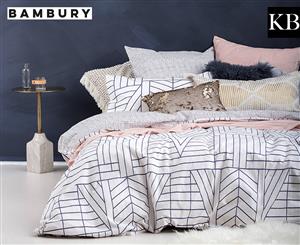 Bambury Quartz King Bed Quilt Cover Set - Slate/Geo