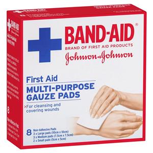 Band-Aid First Aid Multi-Purpose Gauze Pads 8 Pack