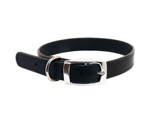 Beau Pets 65cm Black Leather Deluxe Dog Collar - Australian Made