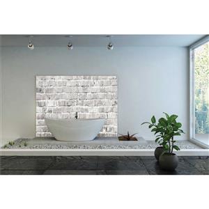 Bellessi 300 x 900 x 4mm Motiv Polymer Bathroom Panel - White Wall