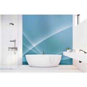 Bellessi 445 x 2600 x 4mm Motiv Polymer Bathroom Panel - Blue Horizon