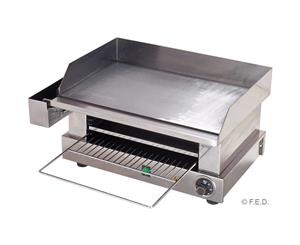 Benchstar Electric Griddle Toaster 430x350mm Hot Plate Grilling Levels 5 - Silver