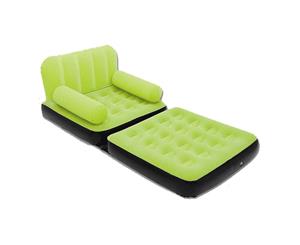 Bestway Inflatable 2 In 1 Couch Chair Air Bed Single Green