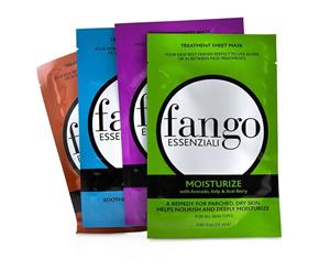 Borghese Fango Essenziali Treatment Sheet Mask Box Set (1x Moisturize Mask 1x Purify Mask 1x Calm Mask 1x Energize Mask) 4x25ml/0.83oz