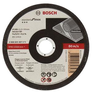 Bosch 115 x 1.0 x 22.2mm Stainless Cut Off Disc - 100 Piece