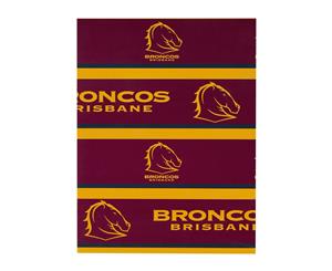 Brisbane Broncos NRL Wrapping Paper Giftwrap *New