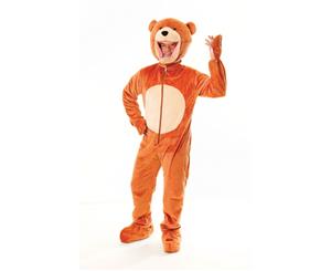 Bristol Novelty Unisex Big Head Bear Costume (Brown) - BN1855