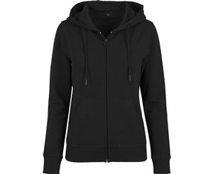 Build Your Brand Womens/Ladies Terry Zip Hoodie (Black) - RW6475