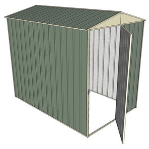 Build-a-Shed 1.5 x 2.3 x 2.3m Front Gable Single Hinged End Door Shed - Green