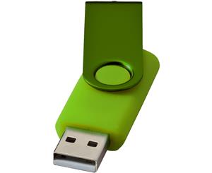 Bullet Rotate Metallic Usb Stick (Lime) - PF1525