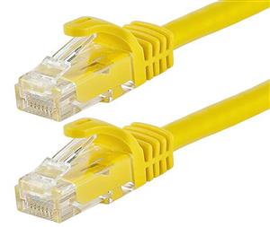 Cabac 0.5m CAT6 RJ45 LAN Ethernet Network Yellow Patch Lead