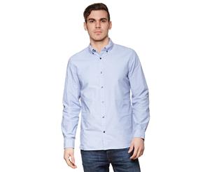 Calvin Klein Jeans Men's Long Sleeve Elevated Shirt - Forever Blue