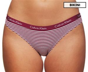 Calvin Klein Women's Carousel Bikini - Marching Stripe/Raspberry Jam