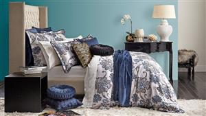 Camille Sapphire King Quilt Cover Set