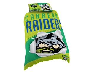 Canberra Raiders NRL Logo Design Quilt Doona Cover - Single