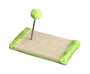 Cat Scratching Base with Spring Ball - 30x15x15cm (Green) (Pet One)