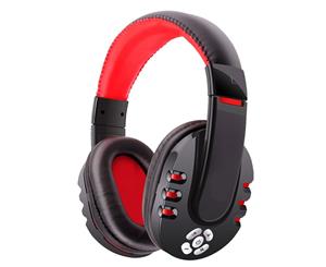 Catzon V8 Bluetooth Gaming Headset Headphones with Microphone For Stereo Earphones Deep Bass - Red