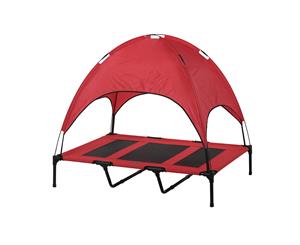 Charlie's Elevated Pet Bed With Tent - Red - Extra Large122*92*23cm