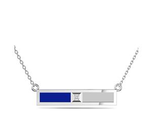 Chelsea FC Diamond Pendant Necklace For Women In Sterling Silver Design by BIXLER - Sterling Silver
