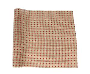 Christmas XMAS Burlap Hessian Roll Table Runner Wrap Craft Red Gold Glitter 2.7M [Design Regal_Red (48cm)]