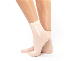 Chusette Fashion Mercerized Cotton Long Socks - Apricot