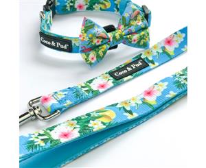 Coco & Pud Flamingo Tropical Reversible Dog lead/ Leash