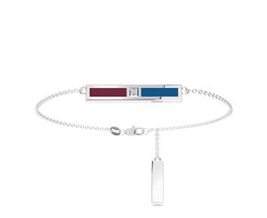 Colorado Avalanche Diamond Link Bracelet For Women In Sterling Silver Design by BIXLER - Sterling Silver