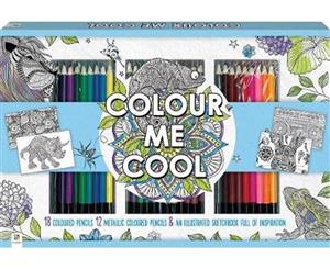 Colour Me Cool  18 Coloured Pencils 12 Metallic Coloured Pencils & An Illustrated Sketchbook Full of Inspiration