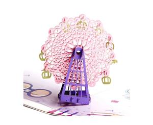 Colourful Ferris Wheel 3D Pop up Greeting Card