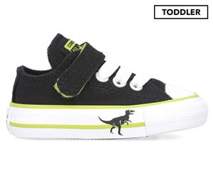 Converse Toddler Boys' Chuck Taylor All Star Dinoverse Low Top Shoes - Black/Bold Lime