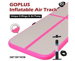 Costway 3X1M Airtrack Inflatable GYM Mat Air Track Tumbling Mat Home Floor Gymnastics w/Pump Gift