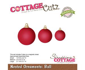 CottageCutz Basics Dies 3/Pkg-Ball Largest 3.1&quotX3.7"