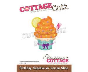 CottageCutz Dies - Birthday Cupcake with Lemon 2.2 inchX2.5 inch