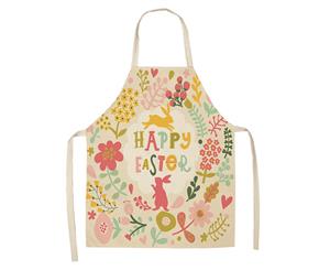 Cotton Linen Printed Kitchen Cooking Apron