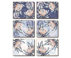 Country Inspired Kitchen PROTEA Cinnamon Cork Backed Coasters Set 6