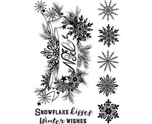 Crafters Companion Clear Stamps - 4.1 inchX5.8 inch Snowflake Kisses