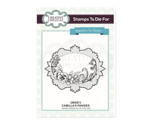 Creative Expressions - Camillas Pansies Pre Cut Stamp