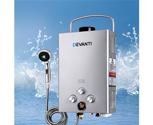 DEVANTi Gas Hot Water Heater Portable Shower Camping LPG Outdoor Instant 4WD SR