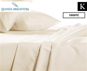 Daniel Brighton 1000TC Luxury Cotton Rich King Sheet Set - Ivory