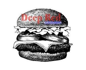 Deep Red Rubber Stamps - Cheeseburger