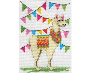 Design Works Counted Cross Stitch Kit 5 inchX7 inch - Llama (14 Count)