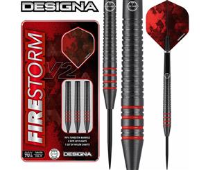 Designa - Firestorm V2 Ringed Darts - Steel Tip - 90% Tungsten - 22g 24g