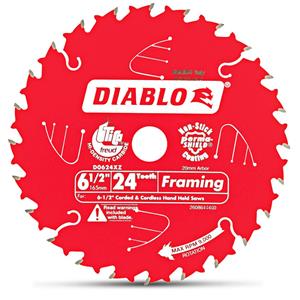 Diablo 165mm 24T TCT Circular Saw Blade for Wood Cutting - Framing