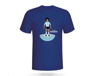 Diego Maradona Argentina Subbuteo Tee (navy)