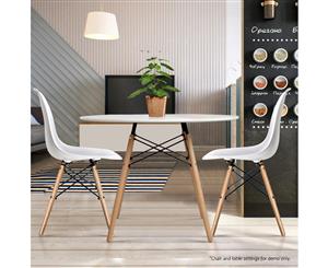 Dining Table Replica Eames DSW Eiffel Table Kitchen Wooden White Round