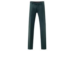 Dobell Mens Bottle Green Suit Trousers Slim Fit