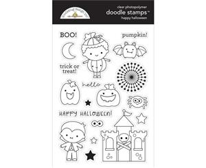 Doodlebug - Clear Doodle Stamps Happy Halloween - Candy Carnival